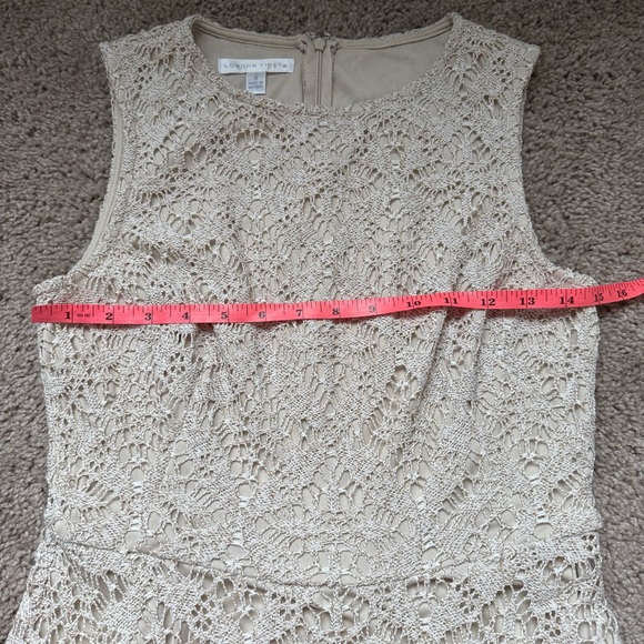 London Times Beige Lace Dress 4 - Picture 4 of 10